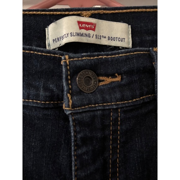 Levis Perfectly Slimming‎ 512 Bootcut Dark Wash Jeans Sz 10 - Picture 2 of 6